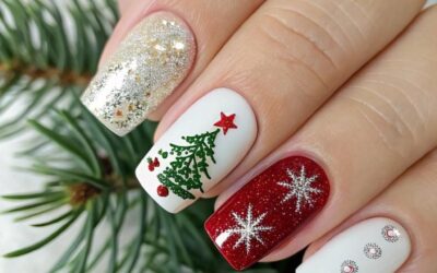 14 Cute Christmas Tree Nail Designs to Enhance Your Holiday Appearance